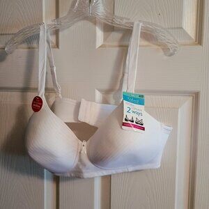 Vanity Fair Radiant Bra, 2 Way Convertable Straps, 40B, White, New W Tags
